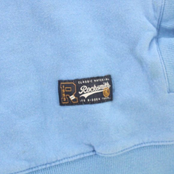 Vintage Rocksmith Crewneck Sweatshirt Mens Blue Embroidered Ninjas L 90's - Picture 4 of 9
